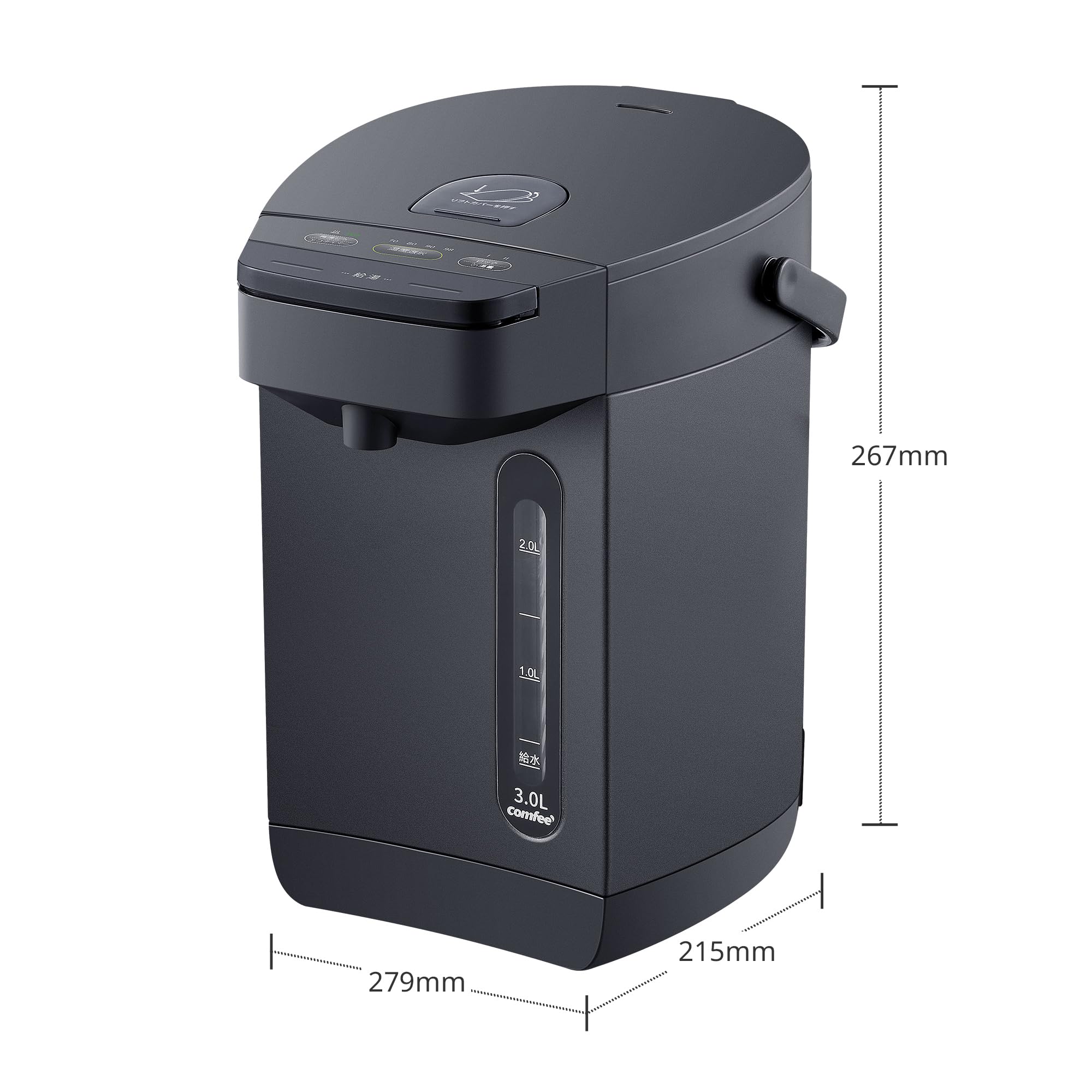 COMFEE' 電気ポット 電動お湯ポット 3L マイコン保温温度調整安全ロック Amazon | COMFEE' 電気ポット 電動お湯ポット 3L マイコン 保温温度